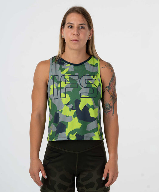 IFS CROP TANK GR/G